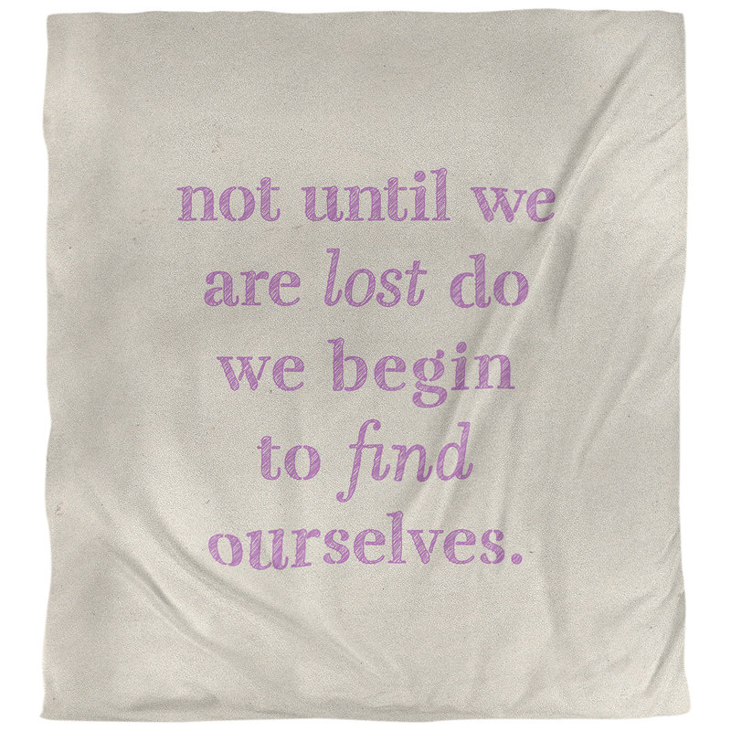 Housse de couette réversible simple Quotes, Housse de couette pour très grand lit, Blanc / violet