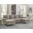 Polyester Blend Upholstered U-Shape Sectional With Metal Legs