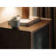 Simple Groove Glass Accent Cabinet