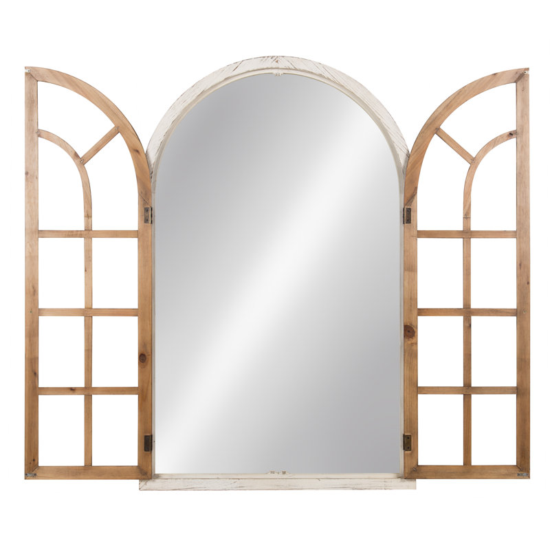 Mcclanahan Arch Mirror, Brown/White