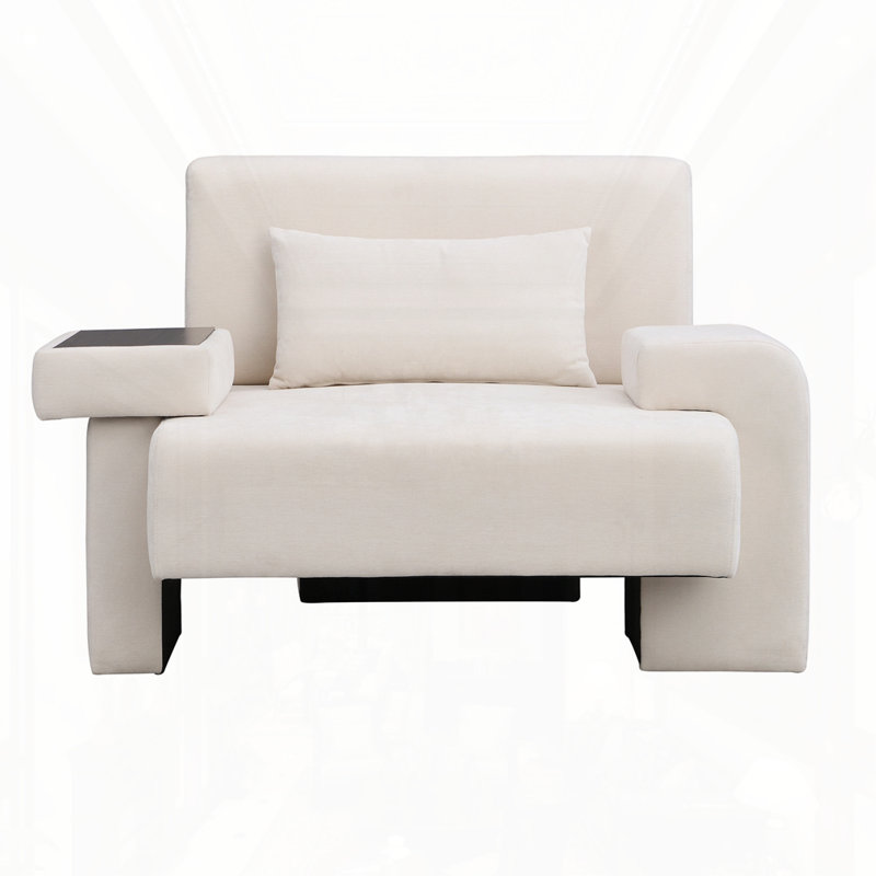 Fauteuil surdimensionné de 48 po de largeur, Beige
