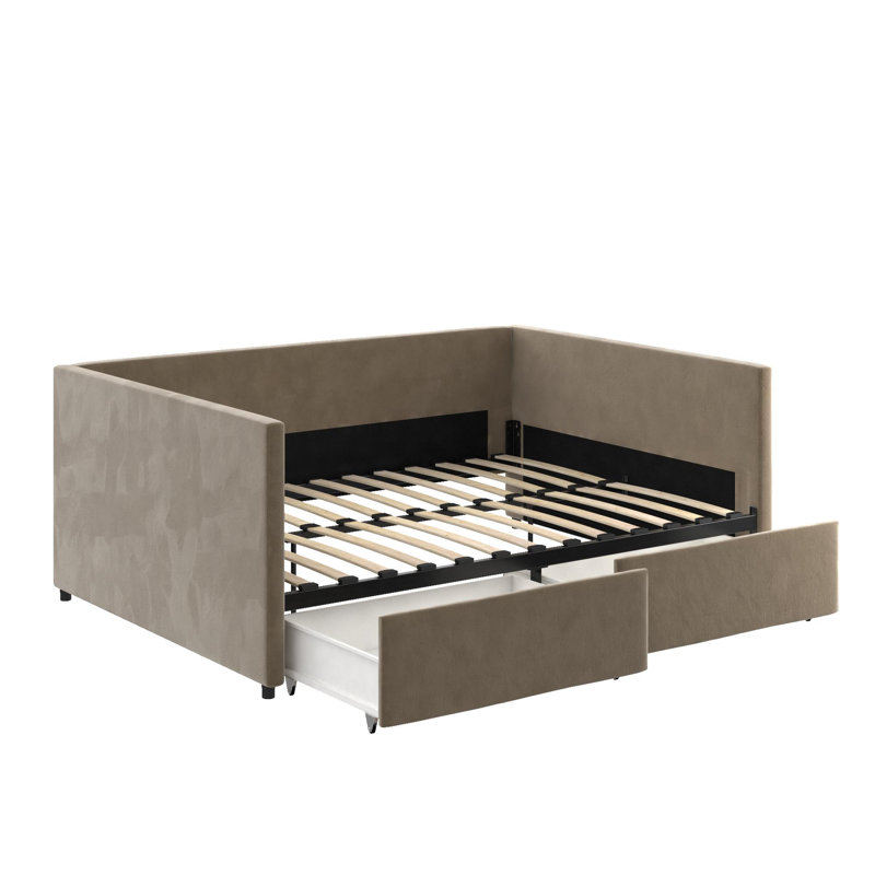 Dmitry Upholstered Daybed with Drawers