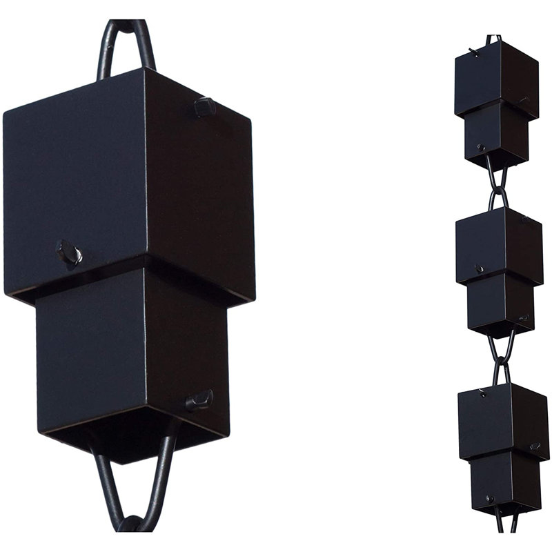 Aluminum Multi Cube Rain Chain Replacement Downspout for Gutters