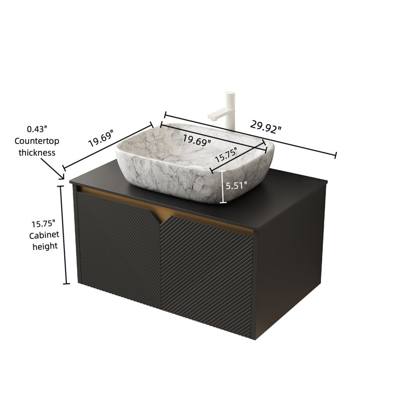 Ensemble de meuble-lavabo et lavabo Ruben, 30"