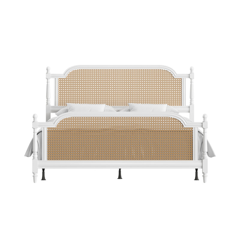 Bothel Cane Standard Storage Bed, King, White
