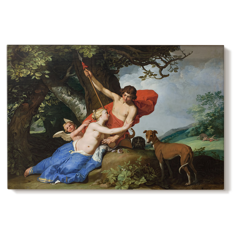 Vénus et Adonis-Abraham Bloemaert-Toile tendue avec châssis-1632, 40 x 60