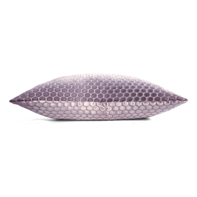 Dots Square Velvet Pillow Cover & Insert, 22"H x 22"W, Thistle