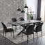 Gilfillan 35''Modern Faux Leather Dining Chairs with Stable Steel Legs, Upholstered Solid Back Side Chair