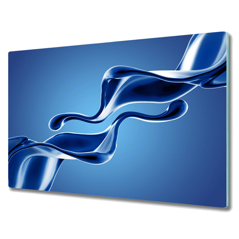 Coleta Tempered Glass Wave Chopping Board, 52cm x 80cm