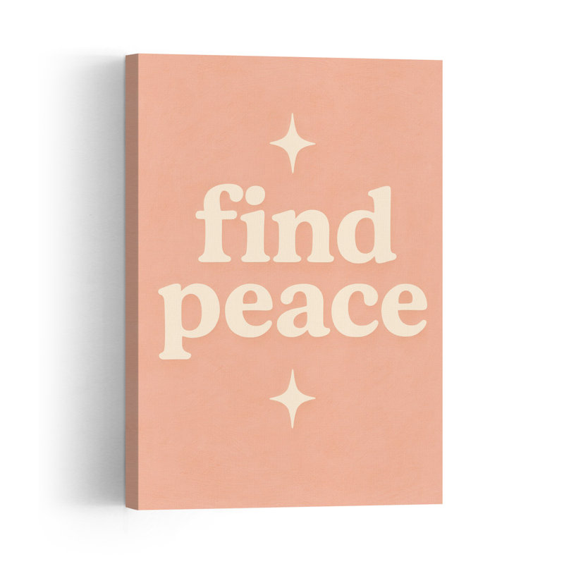 Findpeace Minimalist Peaceful Retro Landscape Nature Wall Art Print by Treechild - Wrapped Canvas Print
