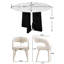 Ensemble de salle à manger 5 pièces avec 4 chaises rembourrées Donegan-130671922