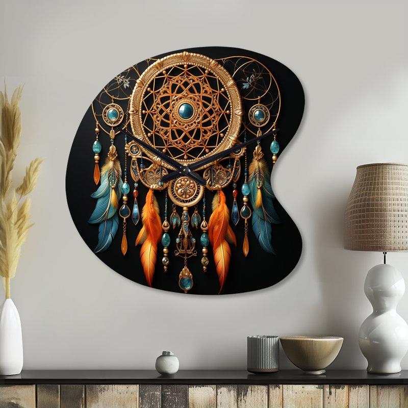 Capteur de rêves dorés complexes - Dreamcatcher, Grand