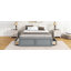 Structure de lit plateforme en bois grand format avec rangement spacieux sous le lit avec 6 tiroirs, gris