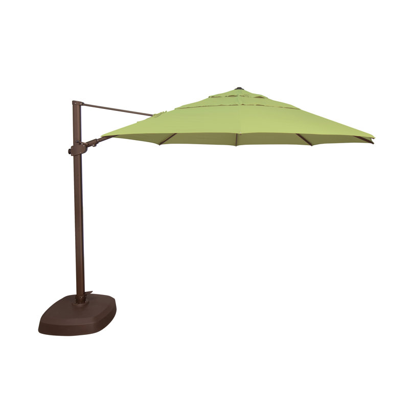 Parasol en porte-à-faux Sunbrella® 12,3 pi Tavin, Toile Sunbrella® ginkgo, Bronze