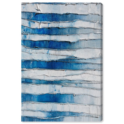 «Azure Furrows III», reproduction d'art sur toile par Art Remedy