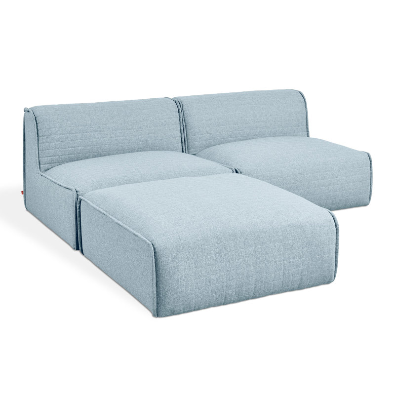 Nexus Modular Chaise Sectional, Parliament Lake Polyester