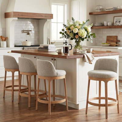 Tabouret de comptoir avec dossier ergonomique Elio