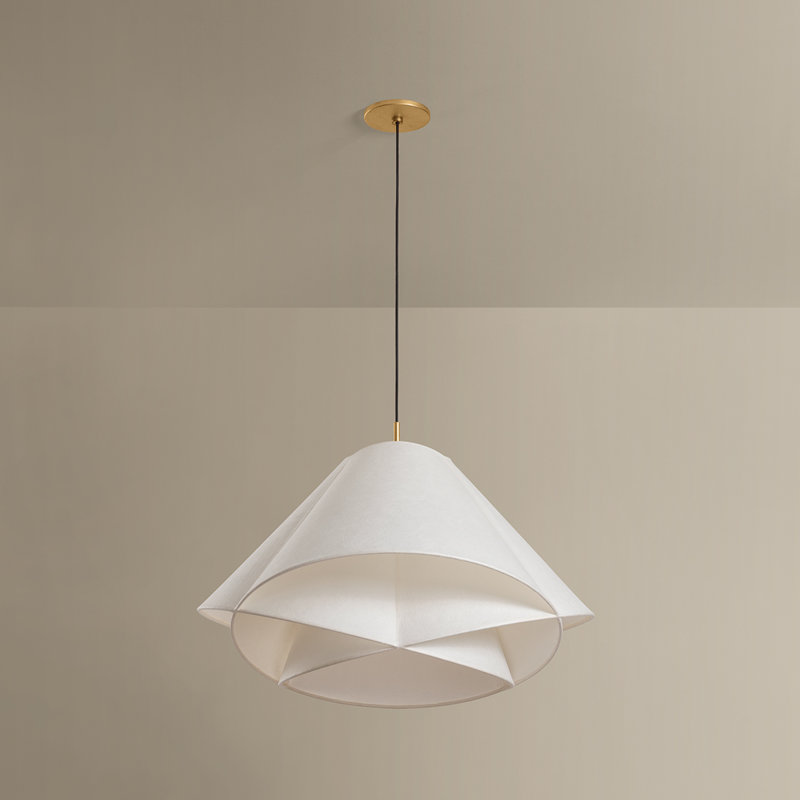 Troy Lighting Edna 1 Light Pendant in Vintage Gold Leaf, 25 W,  144" H x 34.5" W x 34.5" D