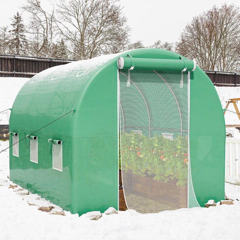 10' W x 6' D Greenhouse, Green