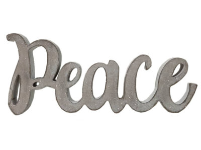 12 po x 5,5 po blanc Peace Peace