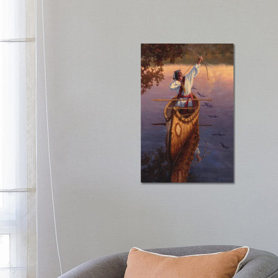 He Hunts The Sky by Joe Velazquez - Wrapped Canvas Print