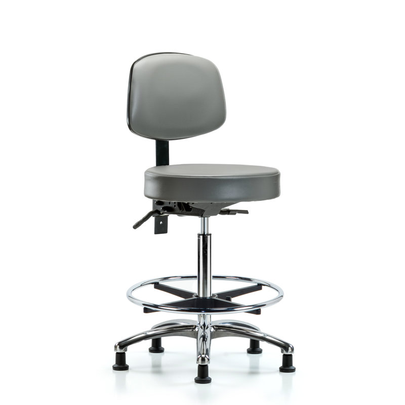 Chaise de travail, Patins, gris, Inclinaison comprise