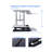  31.5 in. Gray Standing Desk Converter with Floor Mat, Dual Monitor Riser and Deep Keyboard Tray Platform-1972616820-1972616818