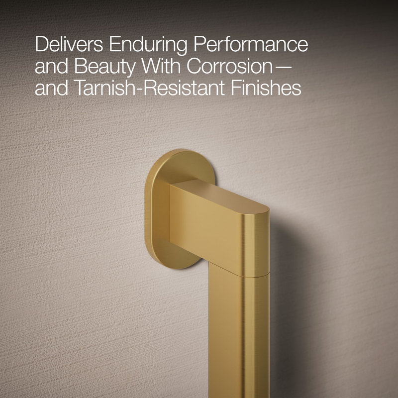 Belay Grab Bar, Brushed Brass, 1.75" H x 24" L
