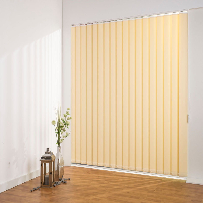 Blackout Vertical Blind, 200cm L x 180cm W, Beige, 12.7cm