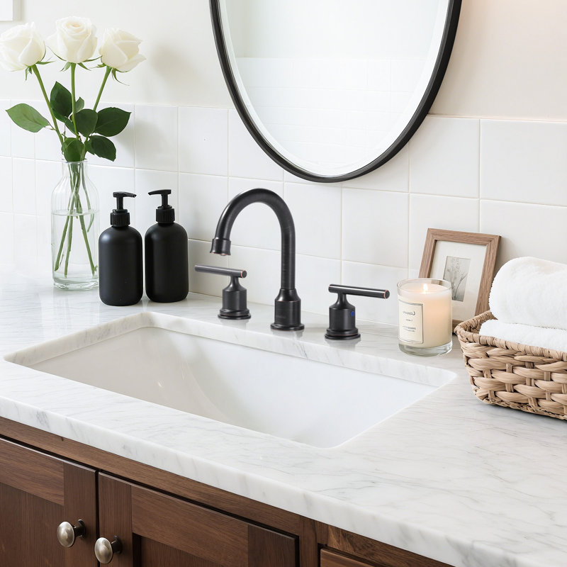 2-handle Bathroom Faucet with Drain Assembly, Oil Rubbed Bronze