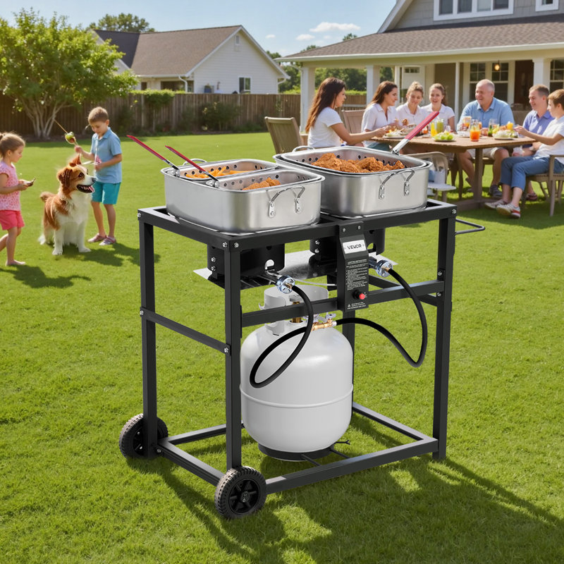 Chariot de cuisine à friture 18QTx2