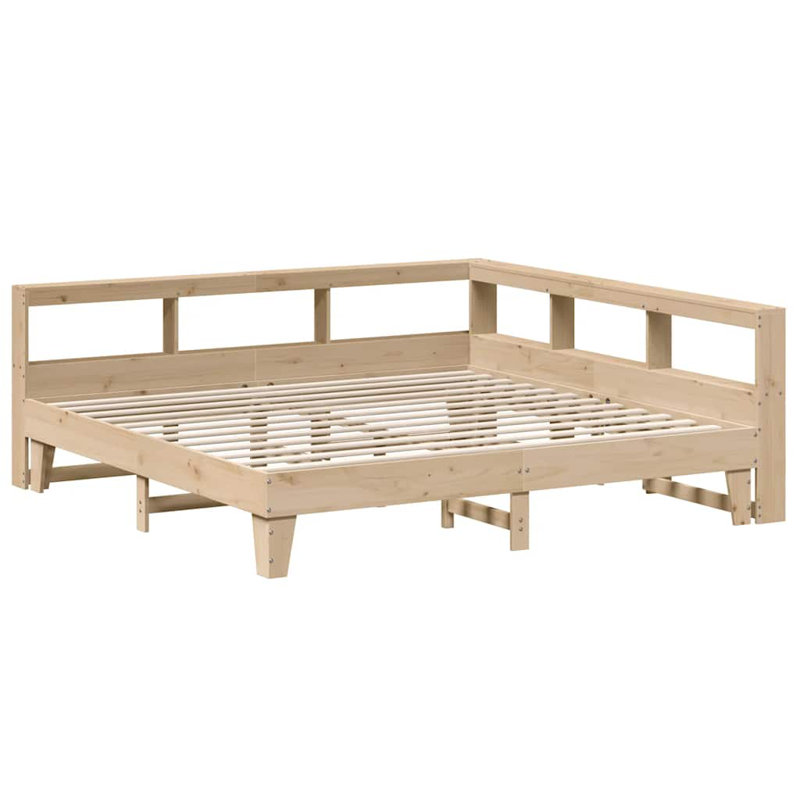 Solid Wood Storage Bed, Brown
