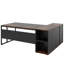 Bureau de direction en L 71 po avec armoire de rangement et tablettes (sans la chaise)-854887605