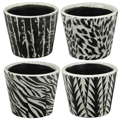 Ensemble de pots à fleurs en terre cuite 4 pièces Mun