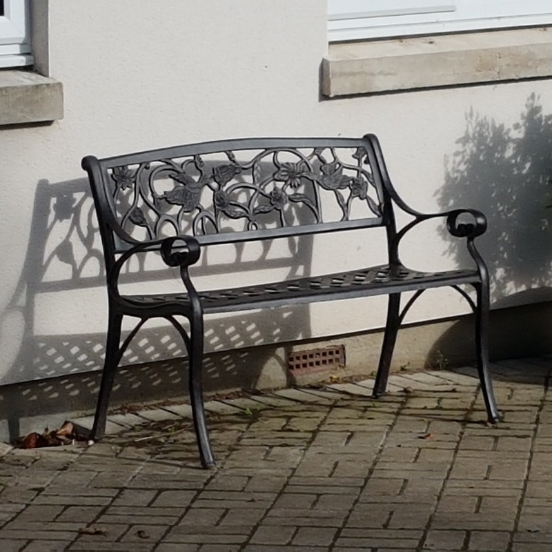 Greta Powder Coated Aluminum Outdoor Bench