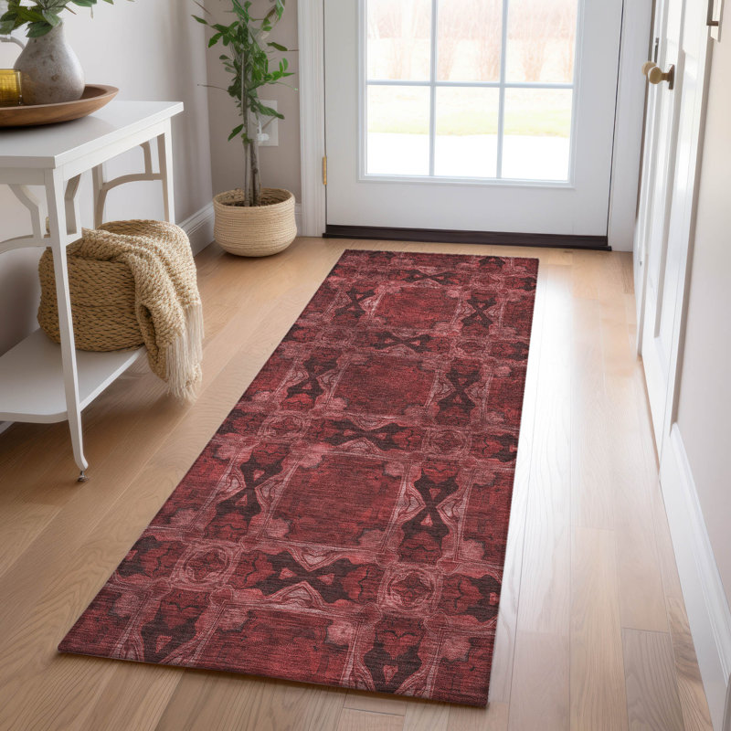 Tapis intérieur / extérieur Shearin avec envers antidérapant, Tapis de couloir 2 pi 3 po x 7 pi 6 po