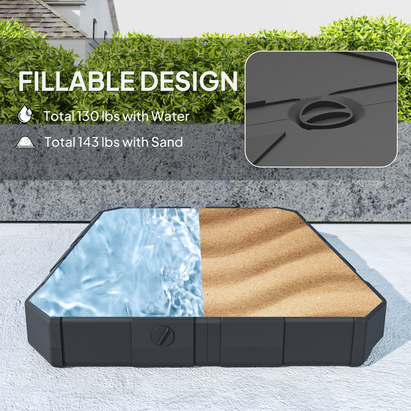 Base de parasol d'extérieur robuste