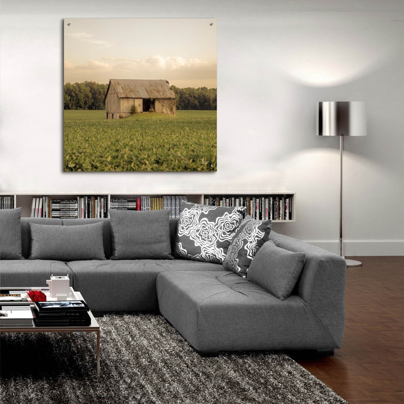  Art mural en verre acrylique, "Barn Barn" par Donnie Quillen, 36 po x 36 po, H 36 po x l 36 po