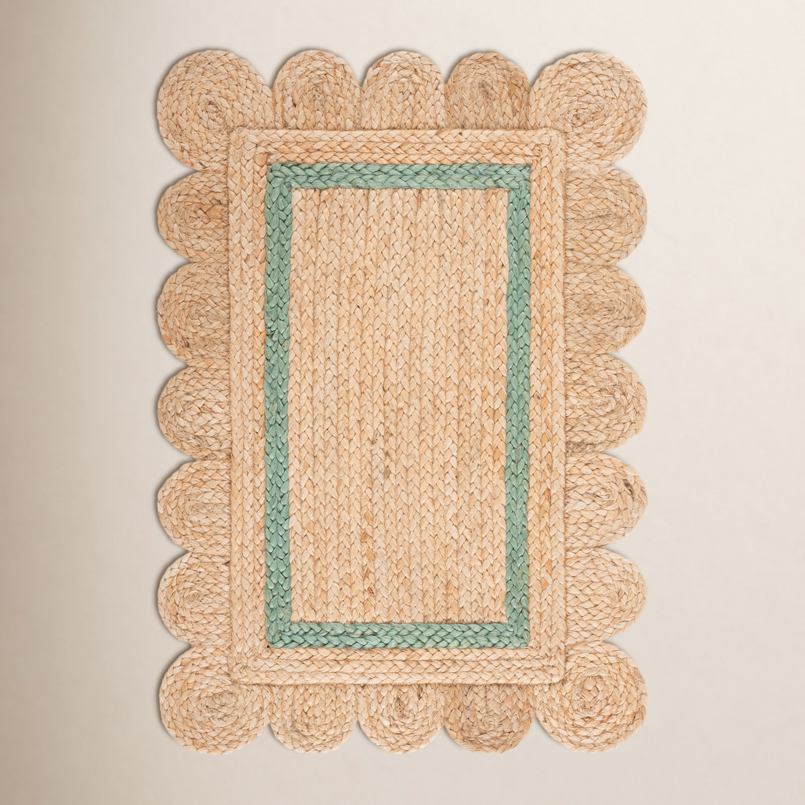 Inaki Hand-Woven Geometric Jute Rug, Rectangle 4' x 6'
