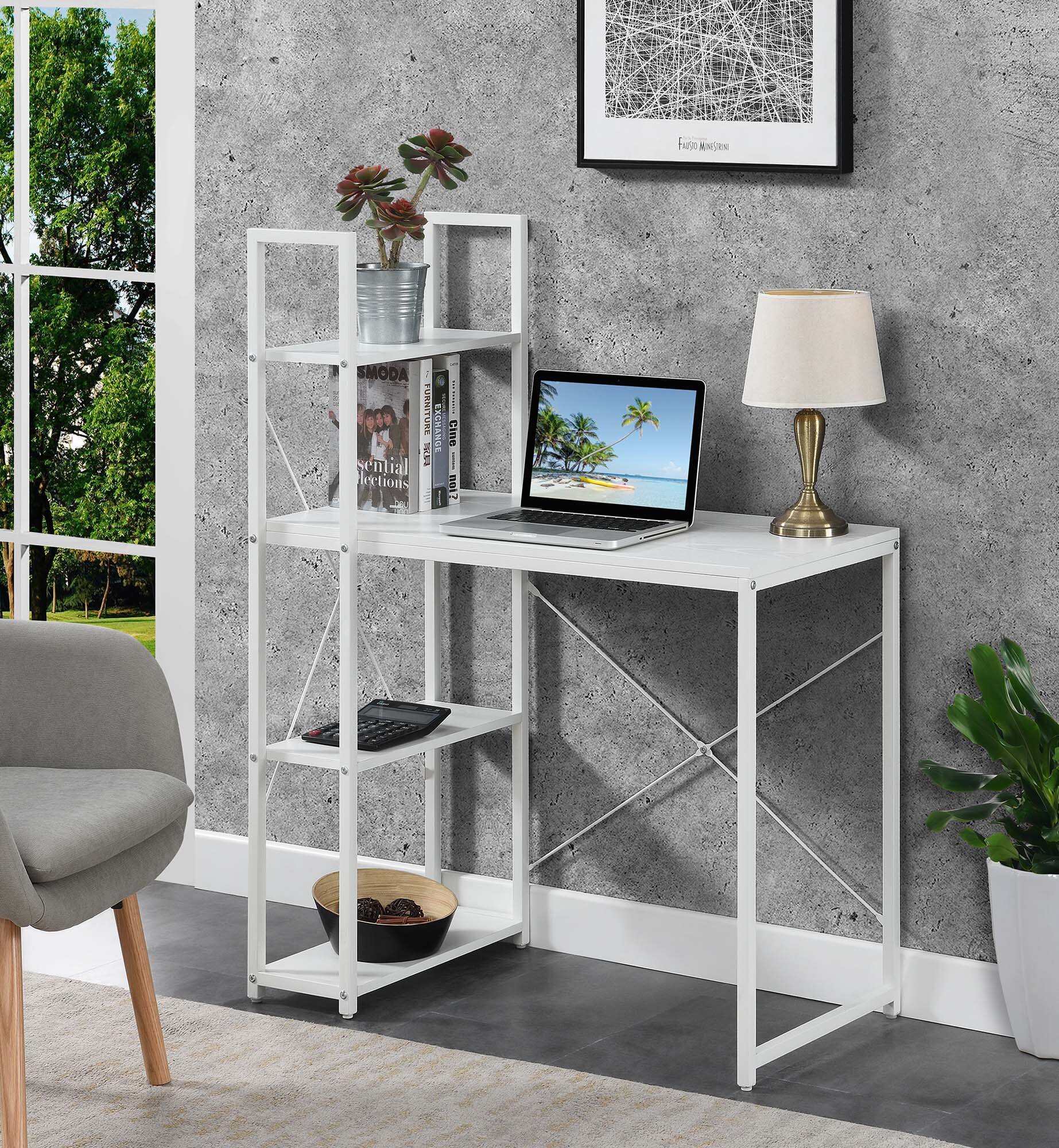 Flash Furniture Small Rustic Natural Home Office Folding Computer Desk - 36