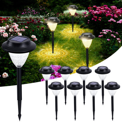 8 Pack 17"H Mini Solar Powered Integrated LED Pathway Light