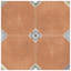 Carrelage mural et de sol en porcelaine à motifs Merola Tile Manises Décor Cuero 13" x 13"