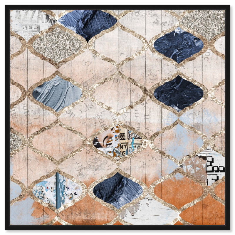 «Modern Moroccan», impression sur toile tendue, H 40 po x l 40 po, Cadre noir