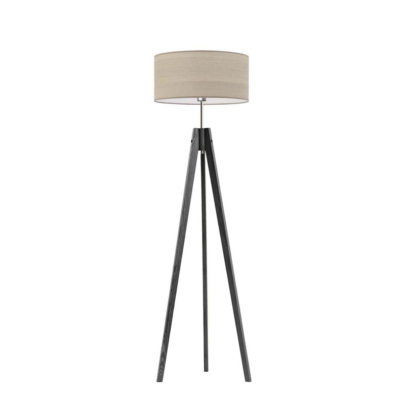 Arbutis 138cm Tripod Floor Lamp, Beige, Black