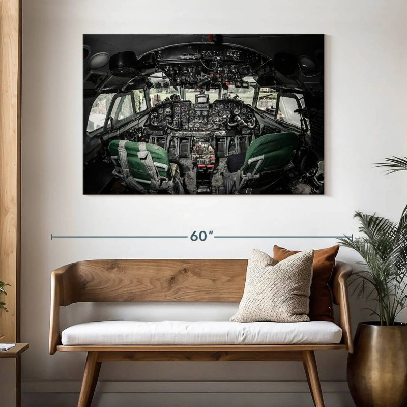 Cockpit d'avion Mehar Retro, H 32 po x l 48 po