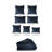 Cascade Velvet Solid Colour Duvet Cover Set 8 Piece-98194609-98194598