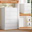 Grand garde-robe de chambre blanche à six tiroirs, hauteur de 43,9 pouces, armoire de rangement moderne en bois, grande armoire sur pied, idéale pour les chambres à coucher, les placards et les couloirs.-703924648
