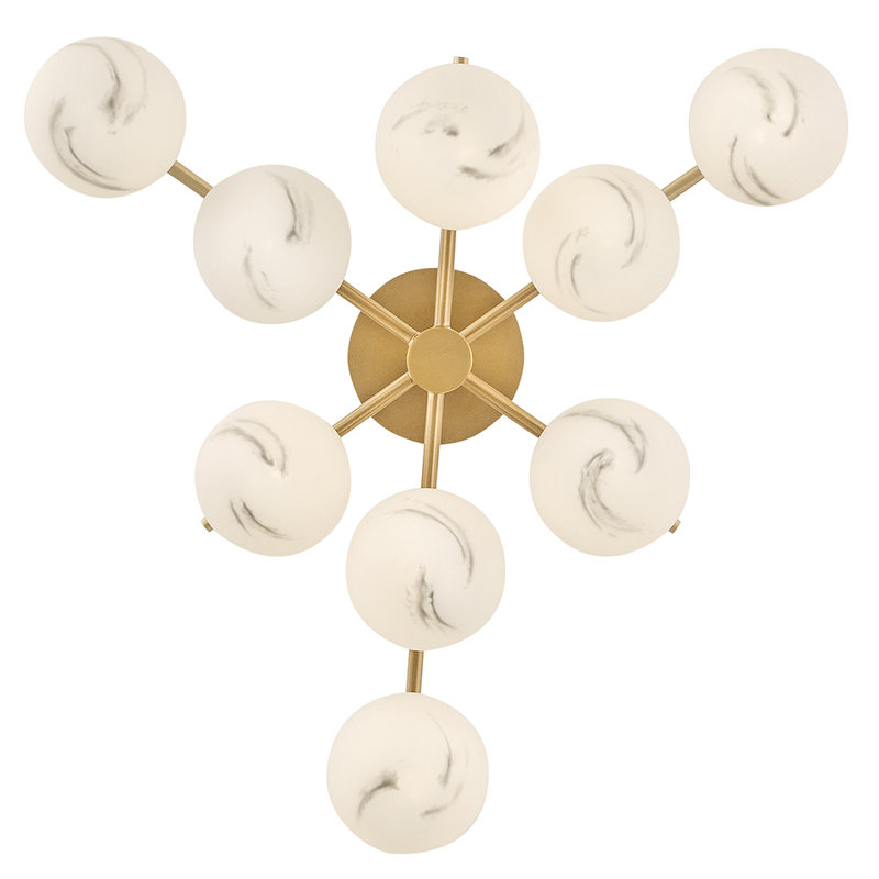 Selene 9 - Light Semi Flush Mount, Bronze