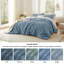 Ensemble d'édredon de taille grand bleu minéral, ensemble de lit capitonné bohème, literie à carreaux Shabby Chic, 3 pièces, 1 édredon géométrique à carreaux et 2 taies décoratives-1960535226-1960535221