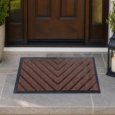 Tapis de porte polyvalent antidérapant à envers en caoutchouc robuste antidérapant Rust